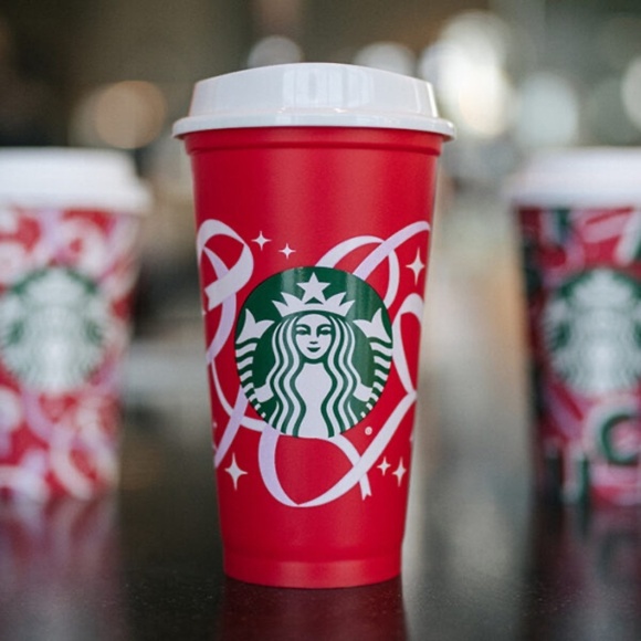 2 NWOT Starbucks 2021 Holiday Red Cups Set - Picture 1 of 6
